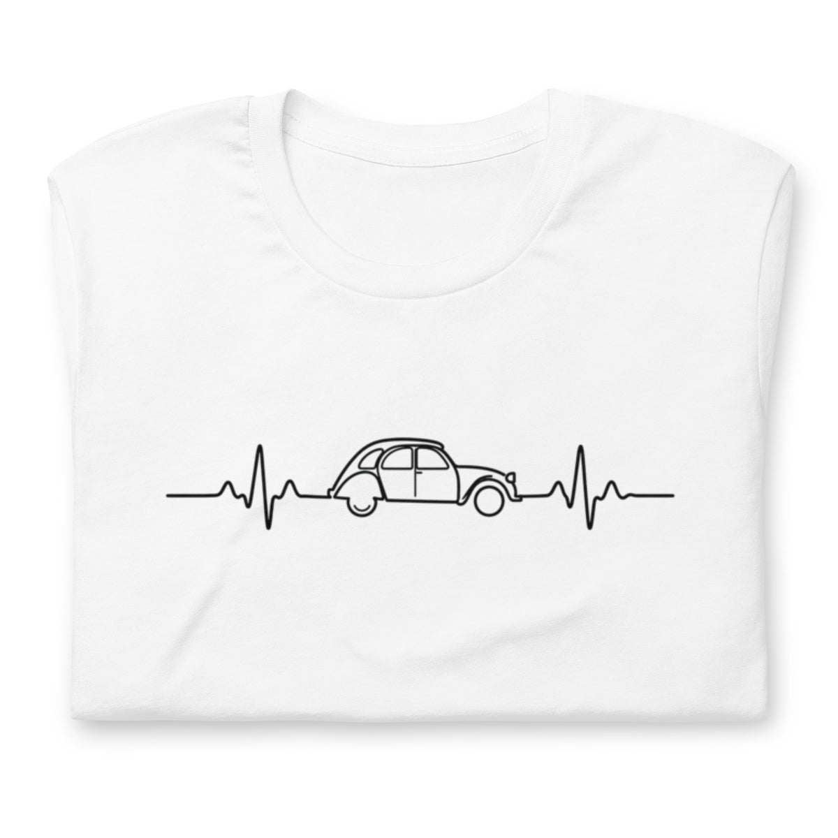Citroën 2CV Heartbeat T-shirt – Minimalist 2CV Line Drawing | Heartbeat Collection