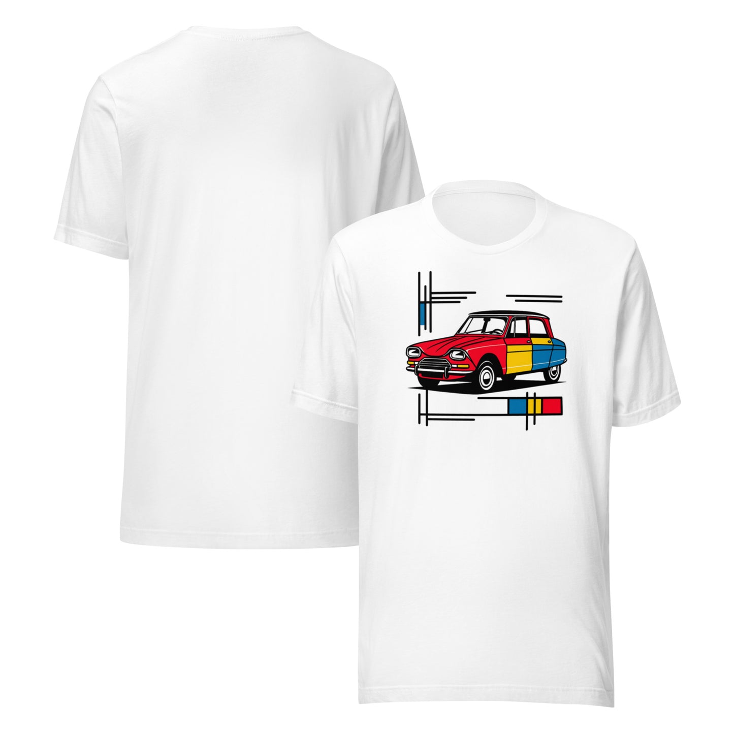 T-shirt "Collection Mondriaan – Citroën Ami 6 Couleurs Classiques"