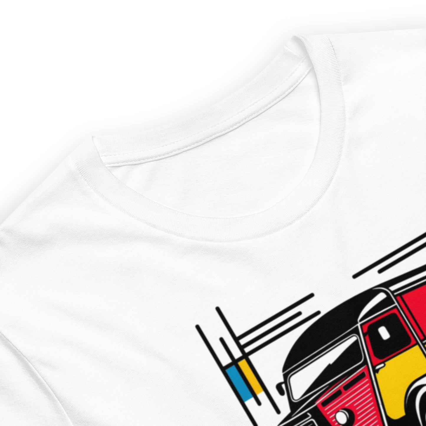 T-shirt “Citroën HY Mondrian Style – Playful Retro Bus”