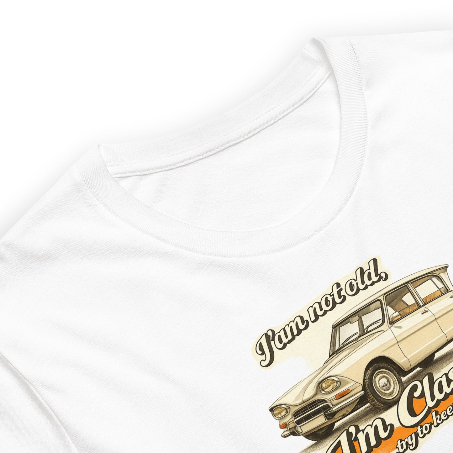 Citroën Ami 6 Classic T-shirt – Vintage Auto Illustratie | Classic Collectie