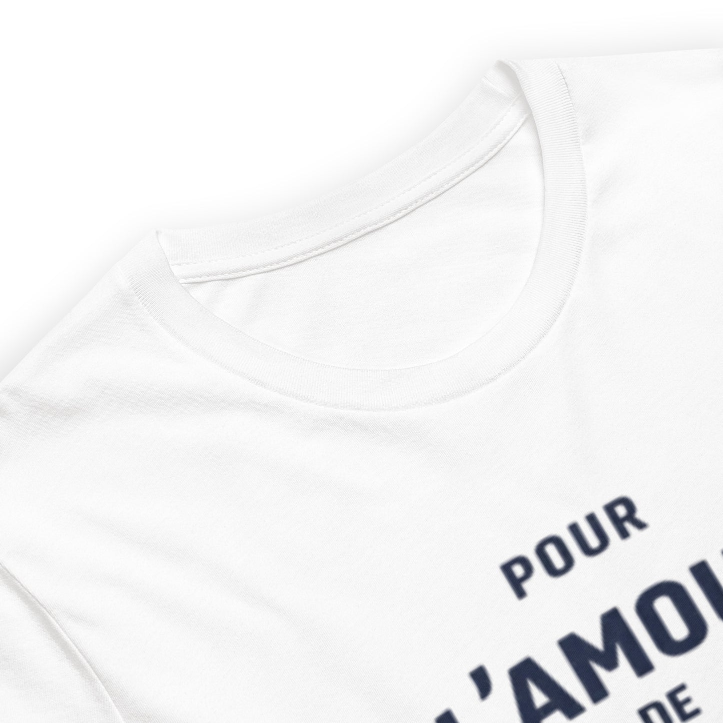 T-shirt Pour l’Amour de l’Acadiane – Design typographique Citroën Acadiane | Collection L’amour