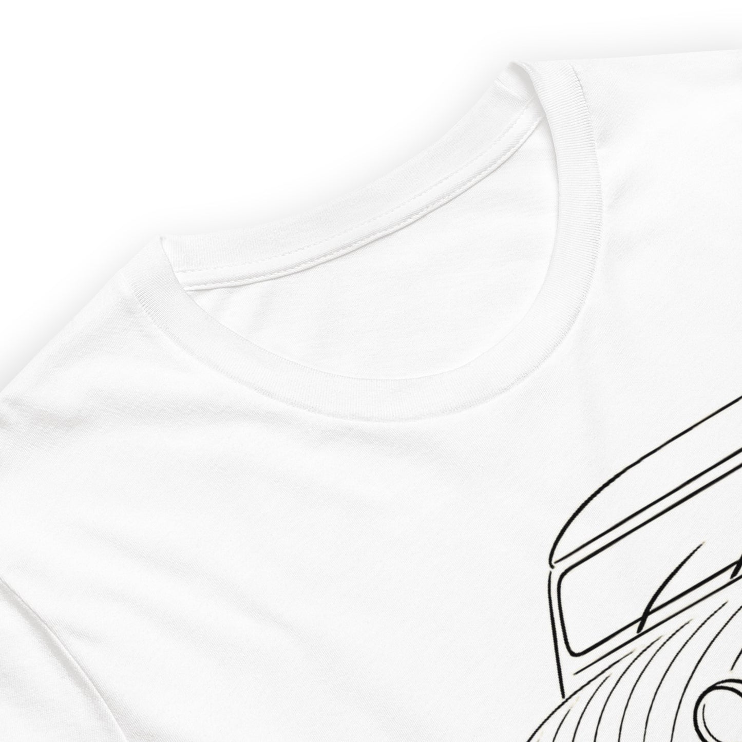 Citroën 2CV T-shirt – Minimalistische Lijntekening van een Franse Klassieker