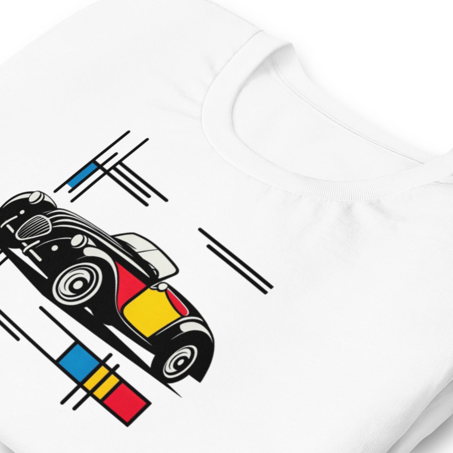T-shirt “Mondriaan Collectie – Burton Sportscar Kleurenkunst”
