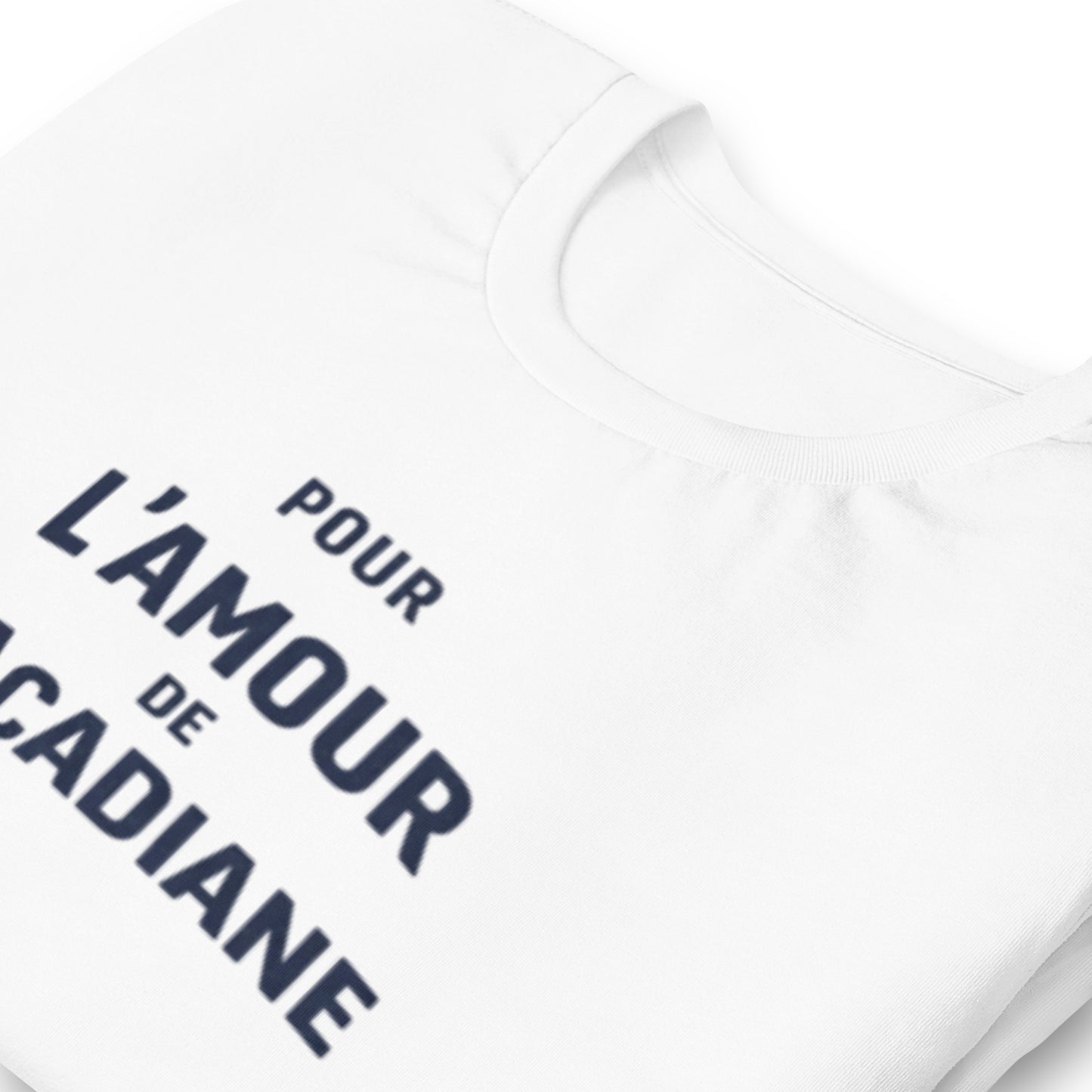 T-shirt Pour l’Amour de l’Acadiane – Design typographique Citroën Acadiane | Collection L’amour