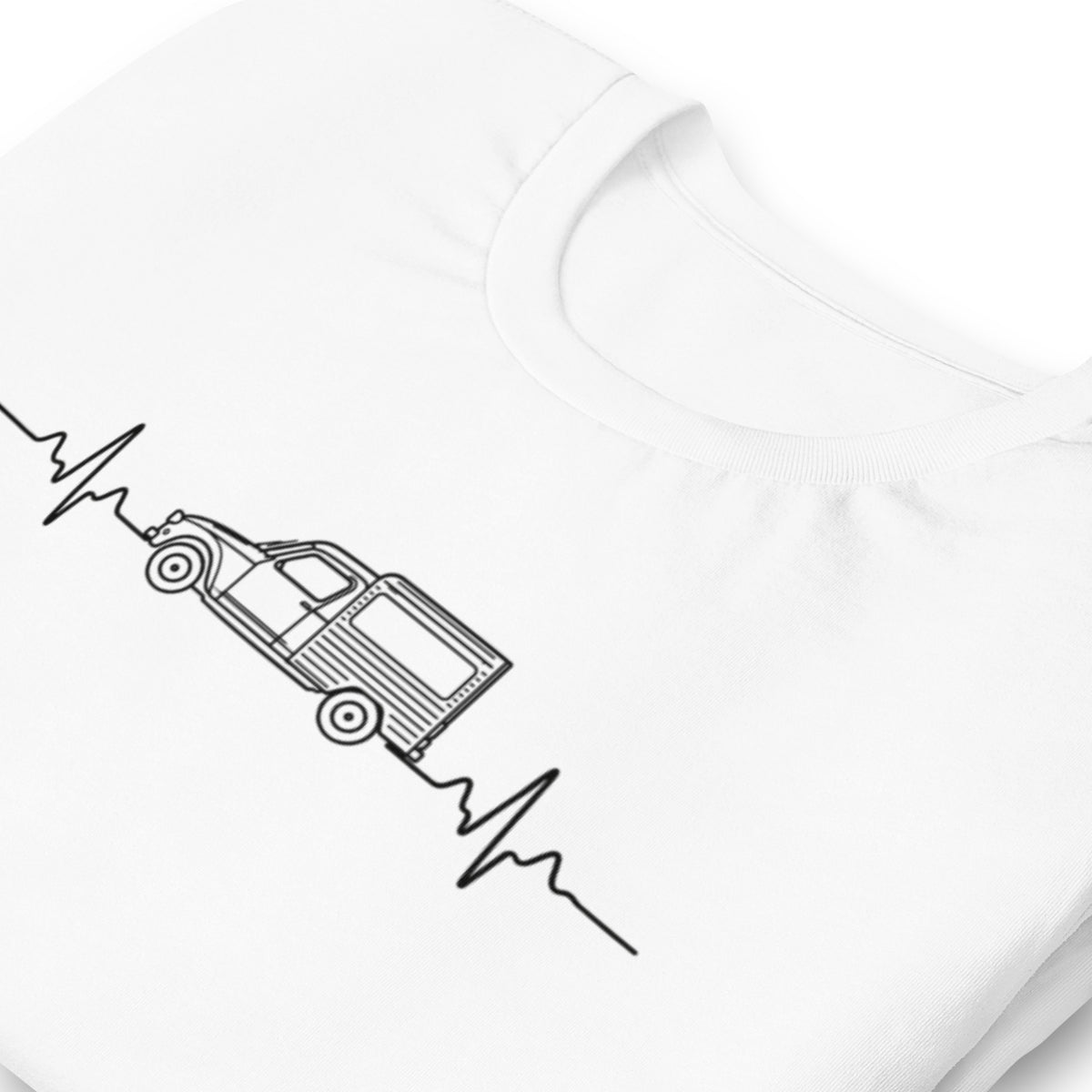 Citroën Acadiane Heartbeat T-shirt – Minimalistische Lijntekening | Heartbeat Collectie