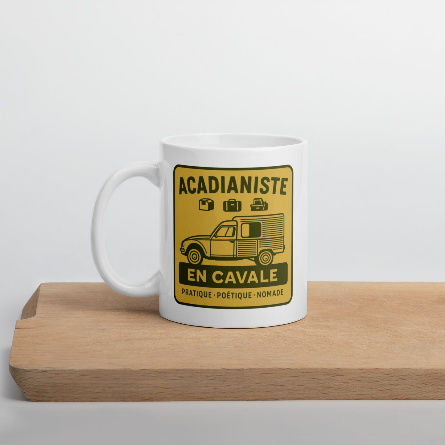 Mug “Acadianiste en Cavale” – Freedom, coffee break and an Acadiane