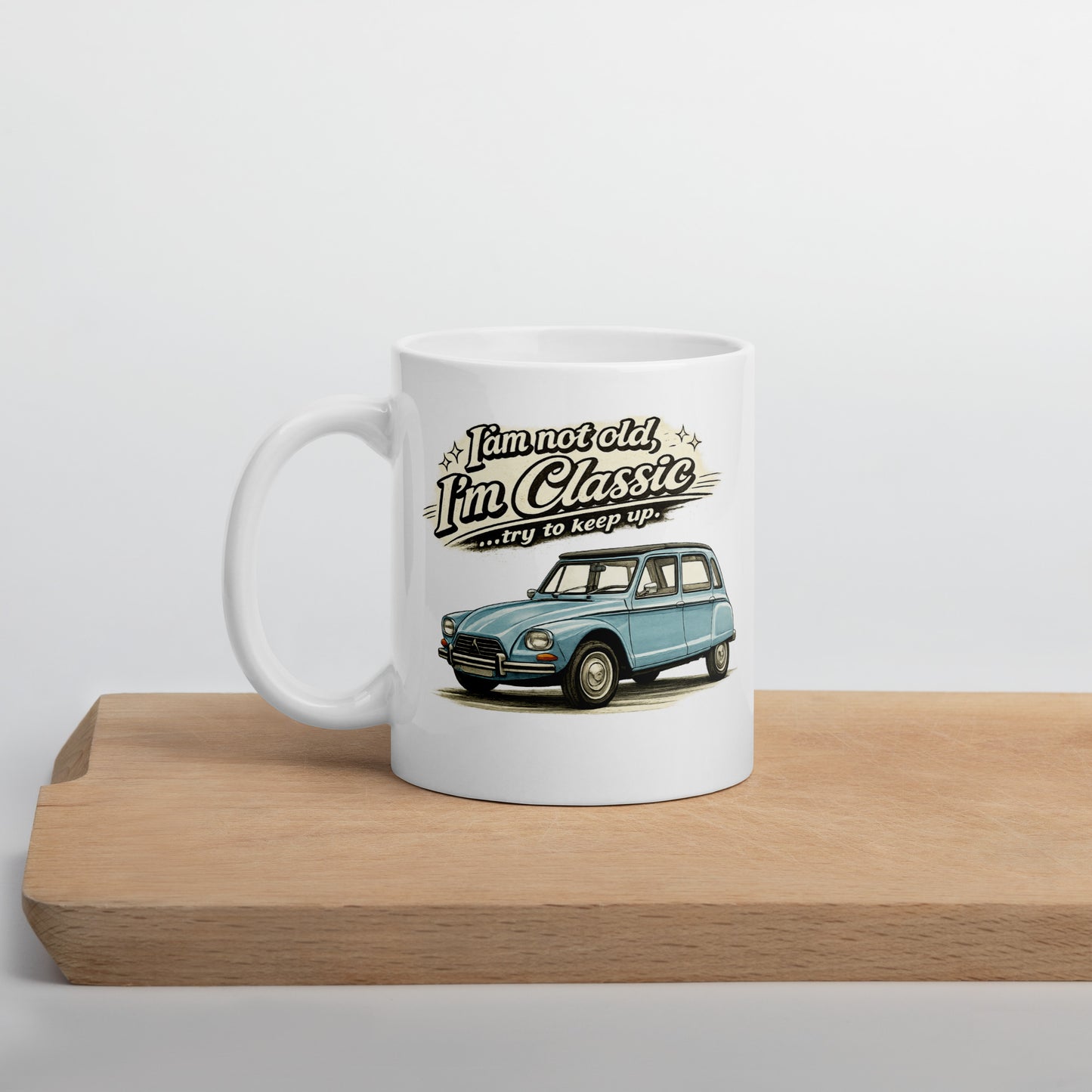 Citroën Dyane Mug – Vintage Car Illustration | Classic Collection Ceramic Coffee Mug