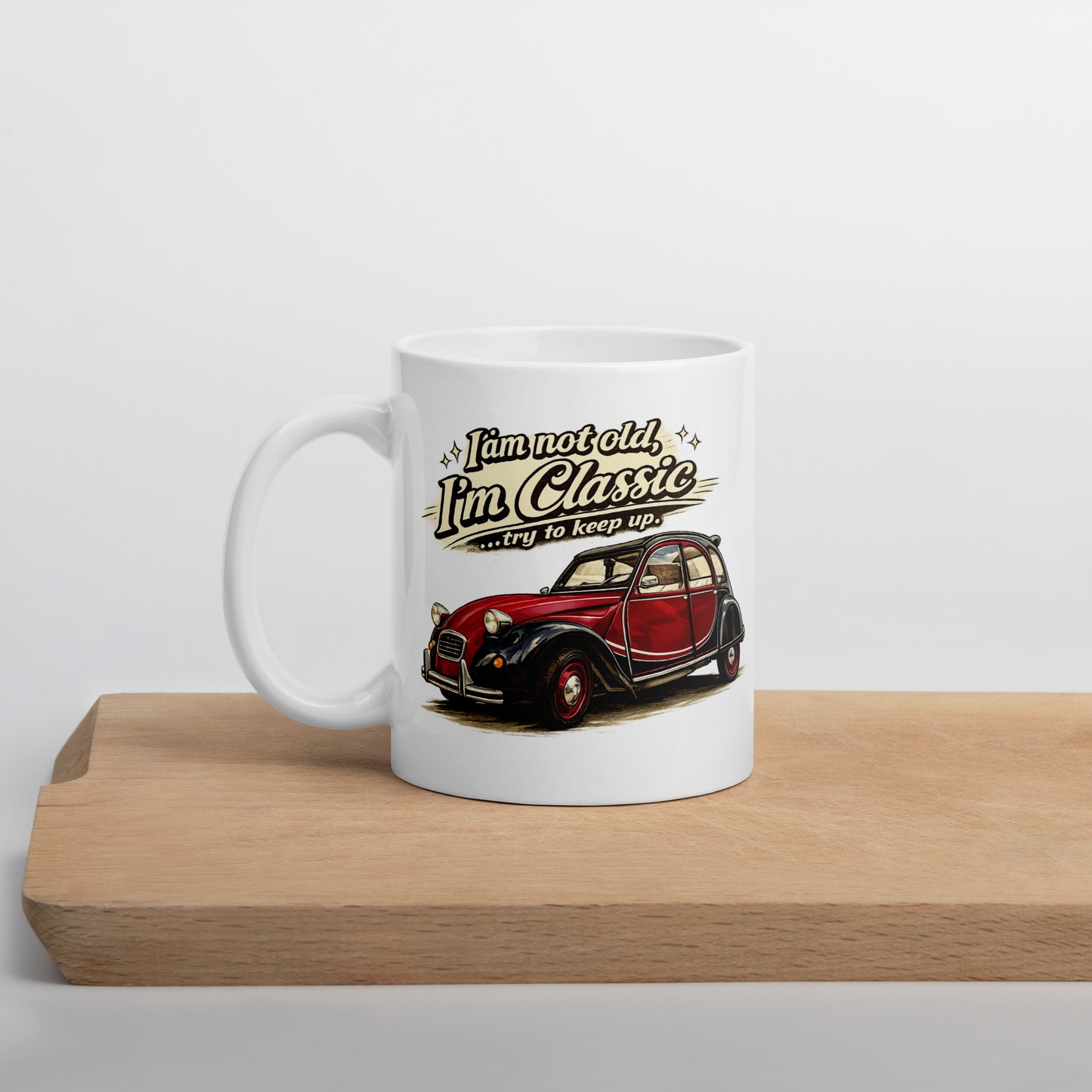 Citroën 2CV Charleston Mok – Vintage Auto Illustratie | Classic Collectie Keramische Koffiemok