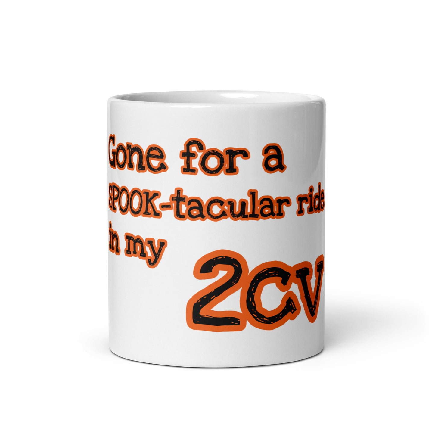 Parti pour une balade SPOOK-taculaire dans mon mug 2cv disponible en 3 tailles.