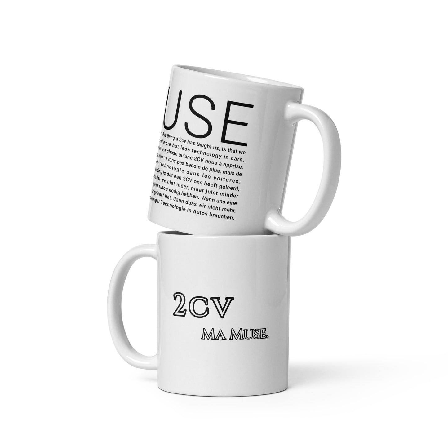 Mug 2CV Ma Muse – Retour aux fondamentaux de la conduite ! - 300 ml