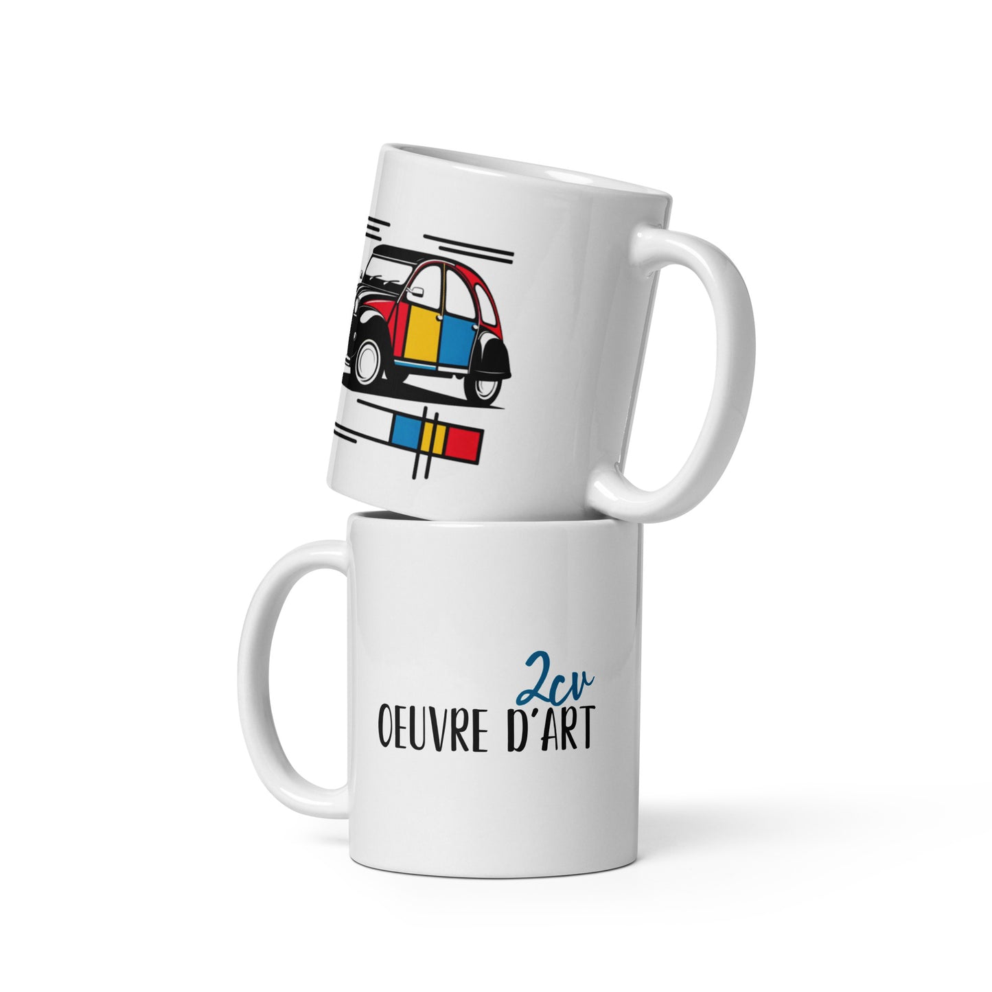 Citroën 2CV x Mondrian Mug – Stylish, Unique & Dishwasher Safe