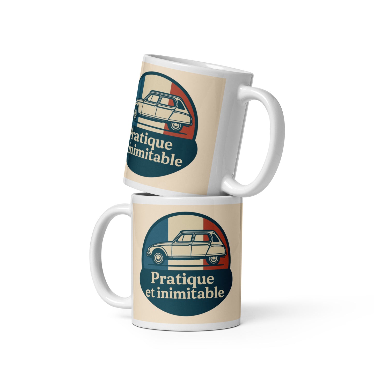 ☕ Mug “Pratique et Inimitable” – Citroën Dyane, For Stylish Sips!