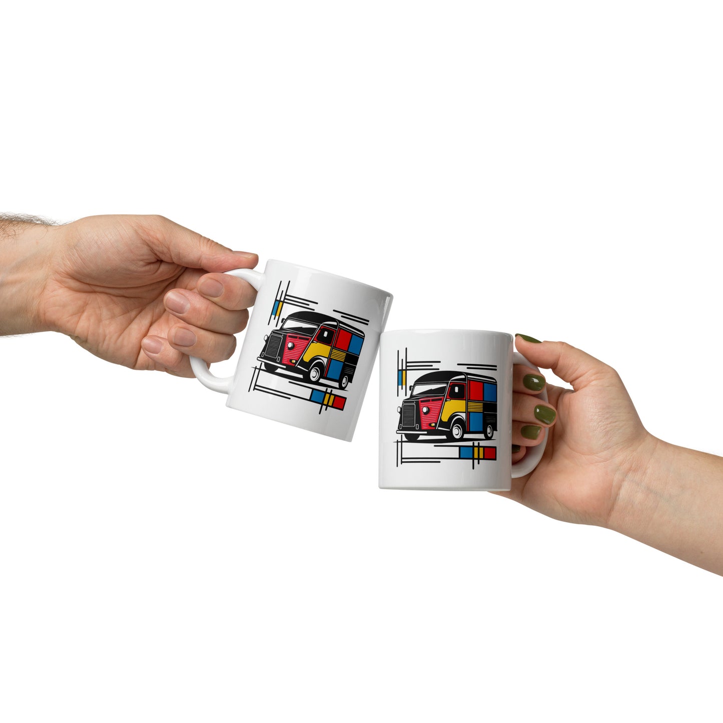 Citroën HY Mondriaan Mug – Artistic, colorful and delightfully quirky
