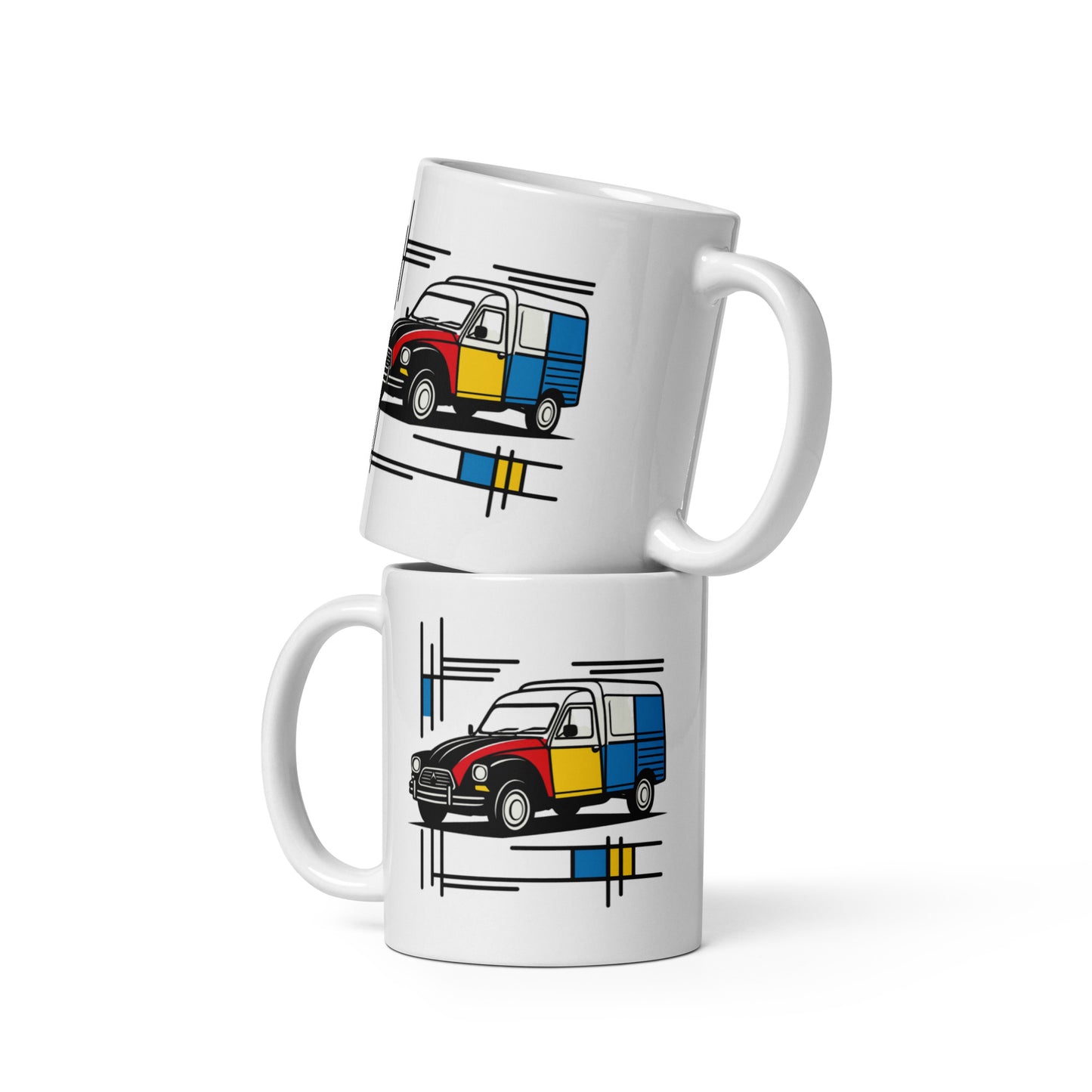 Citroën Acadiane Mondriaan Mug – Cheerful lines, fresh colours and a nod to classic design