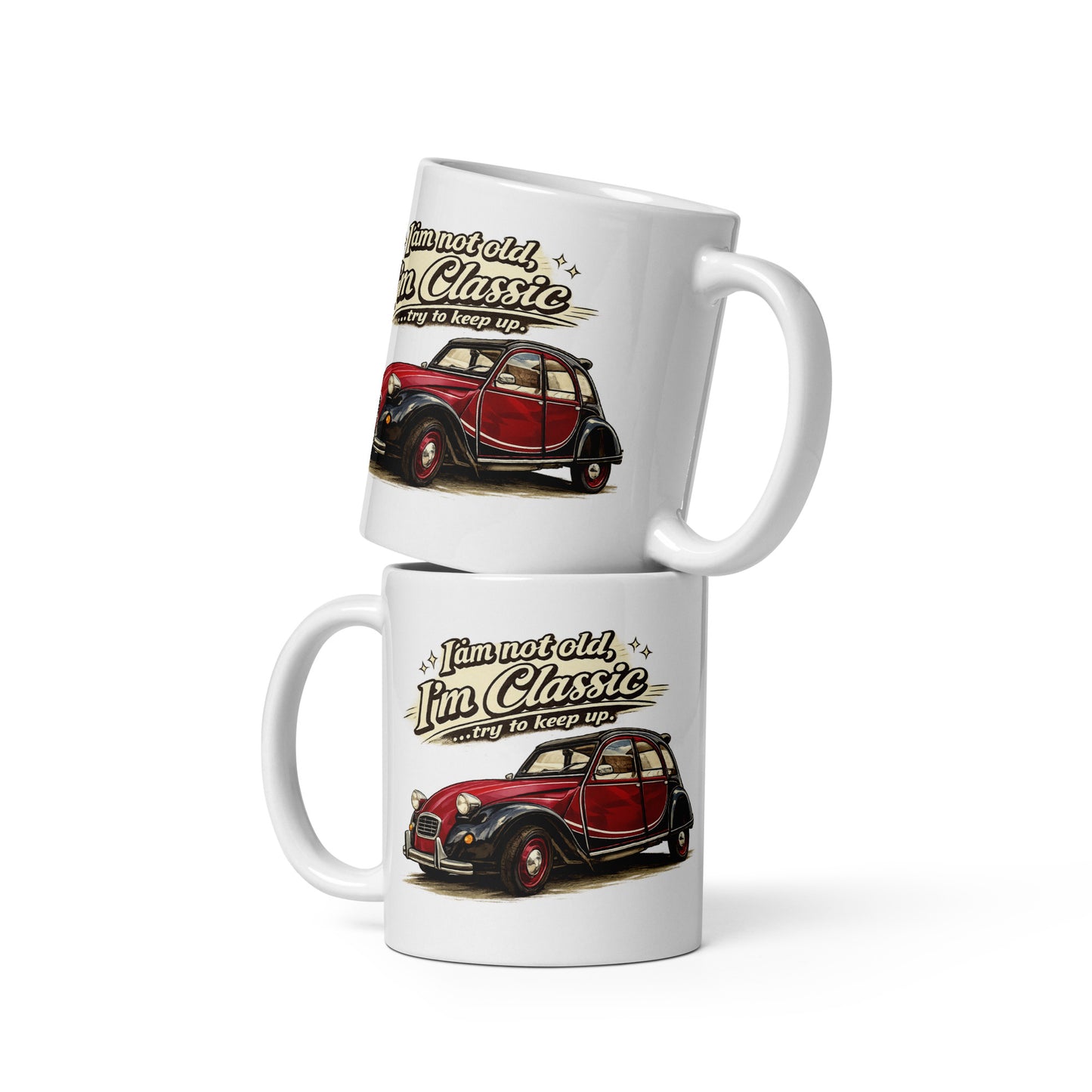 Citroën 2CV Charleston Mok – Vintage Auto Illustratie | Classic Collectie Keramische Koffiemok