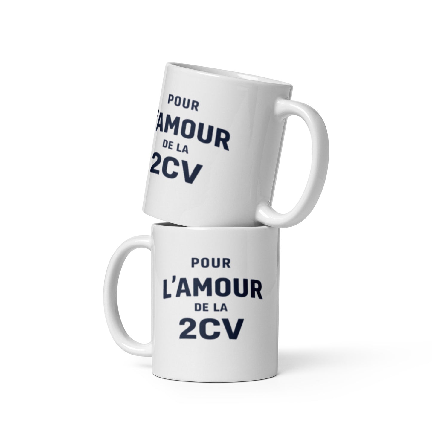 Pour l’Amour de la 2CV Mok – Design Typographique | Tasse à café en céramique Collection L’amour