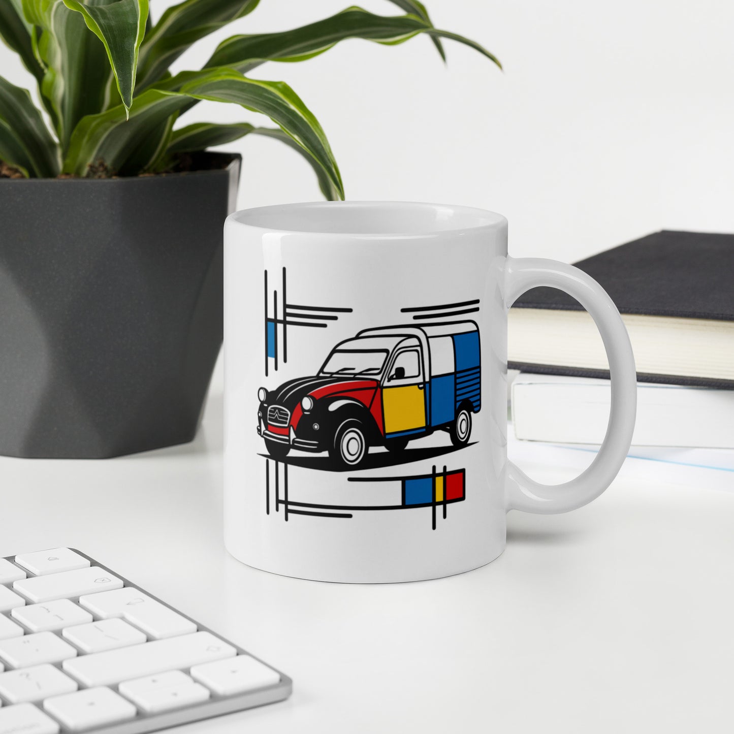Citroën Fourgonnette Mondrian Mug – A cheerful ode to the iconic Van