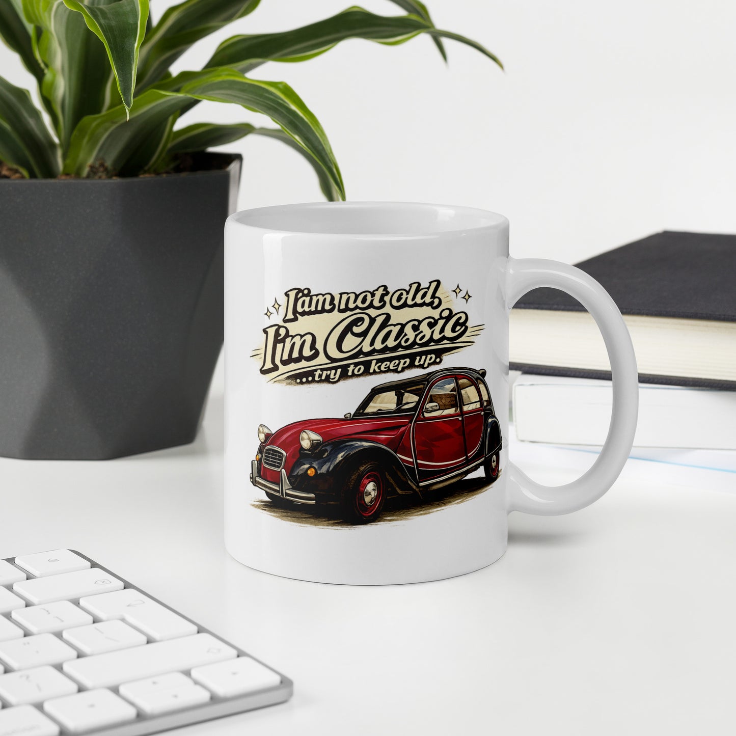 Citroën 2CV Charleston Mok – Vintage Auto Illustratie | Classic Collectie Keramische Koffiemok