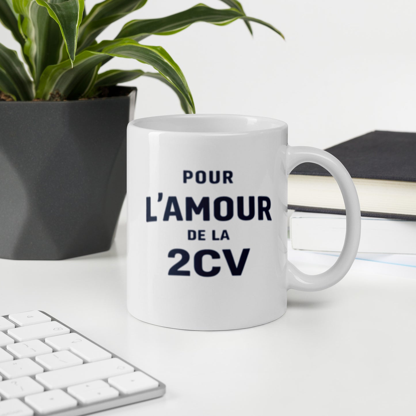 Pour l’Amour de la 2CV Mok – Design Typographique | Tasse à café en céramique Collection L’amour