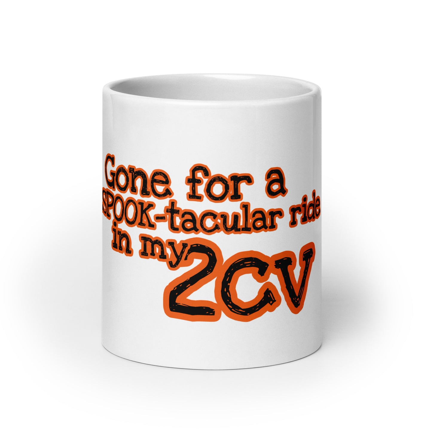 Parti pour une balade SPOOK-taculaire dans mon mug 2cv disponible en 3 tailles.