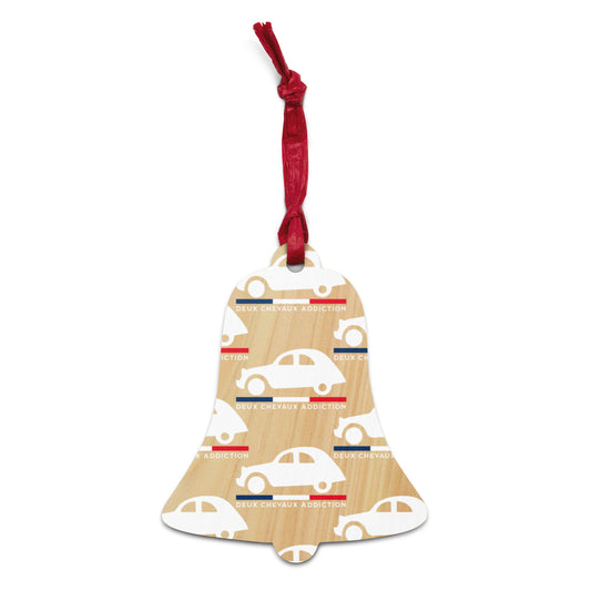 🎄 Wooden Christmas ornament "Deux Chevaux Addiction" | Citroën 2CV