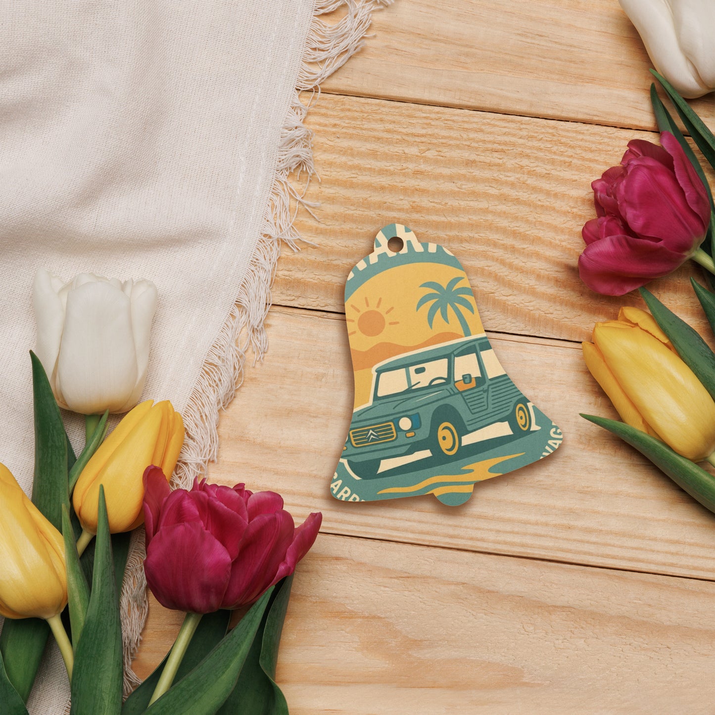 Wooden Ornament "Méhariste – Citroën Méhari"