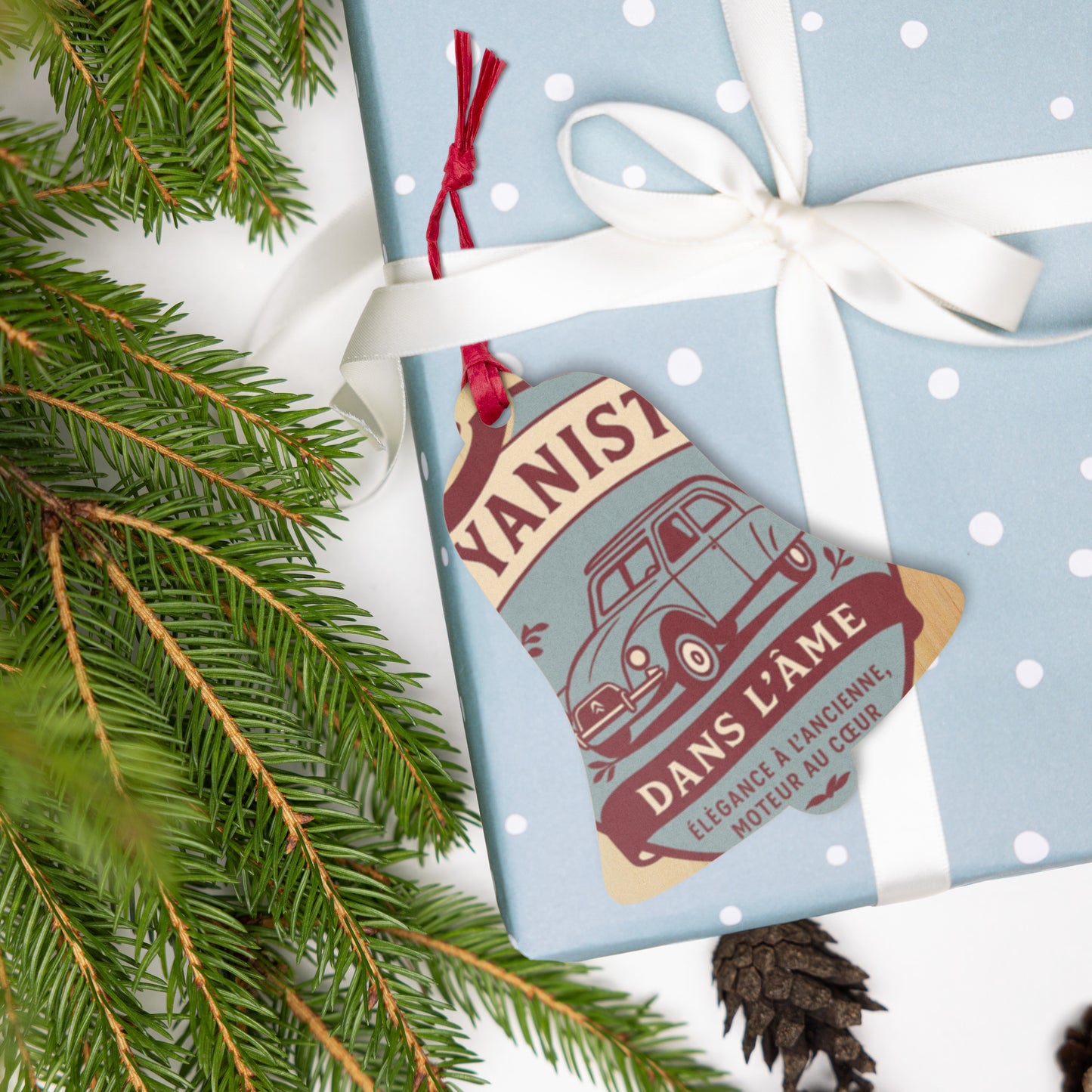 Houten (Kerst-)ornament – Citroën Dyane Retro Design