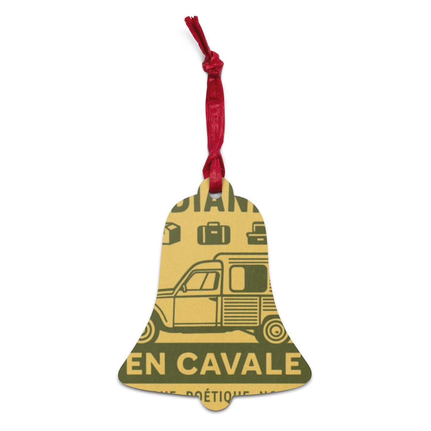 Houten (Kerst-)ornament – Citroën Acadiane Retro Design