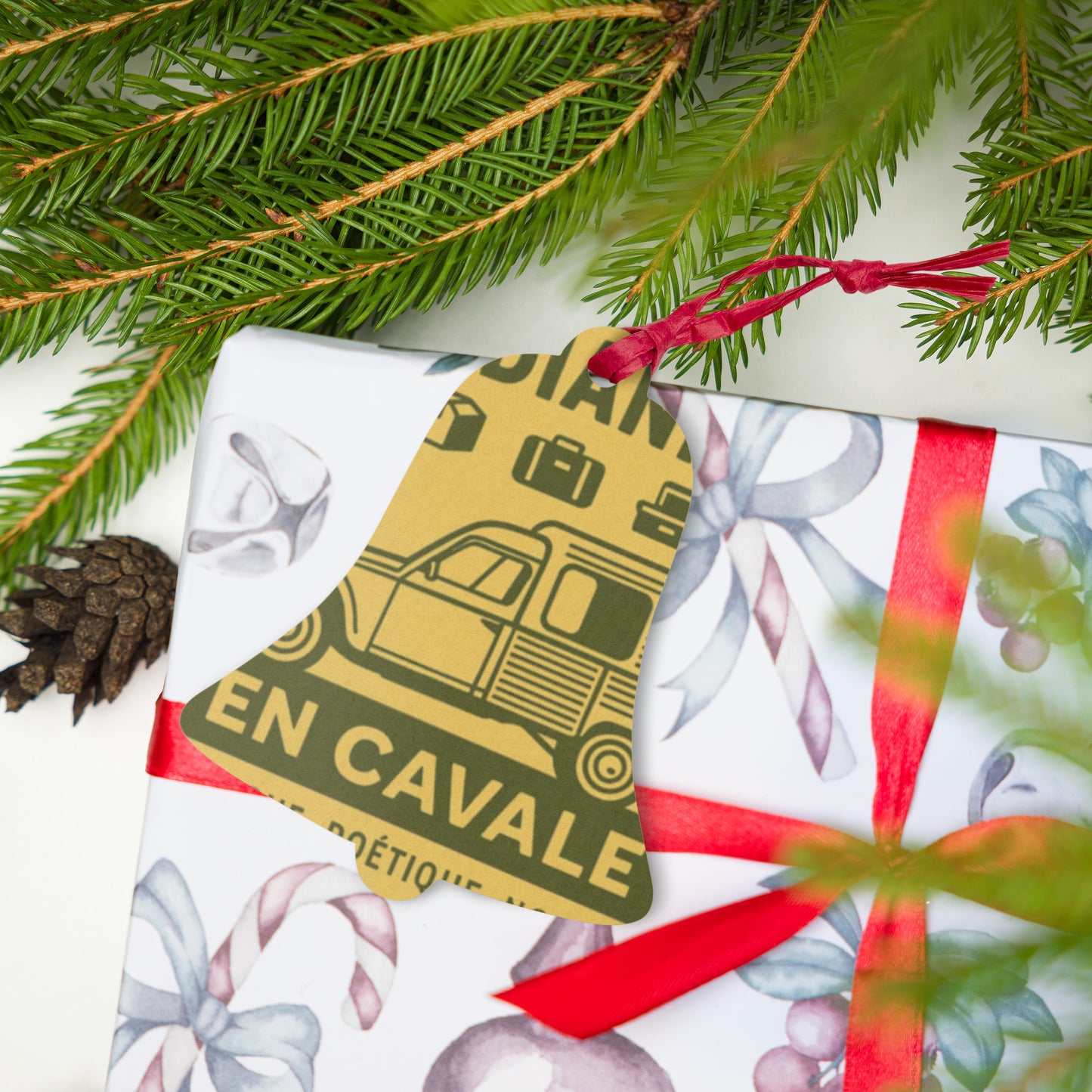 Houten (Kerst-)ornament – Citroën Acadiane Retro Design