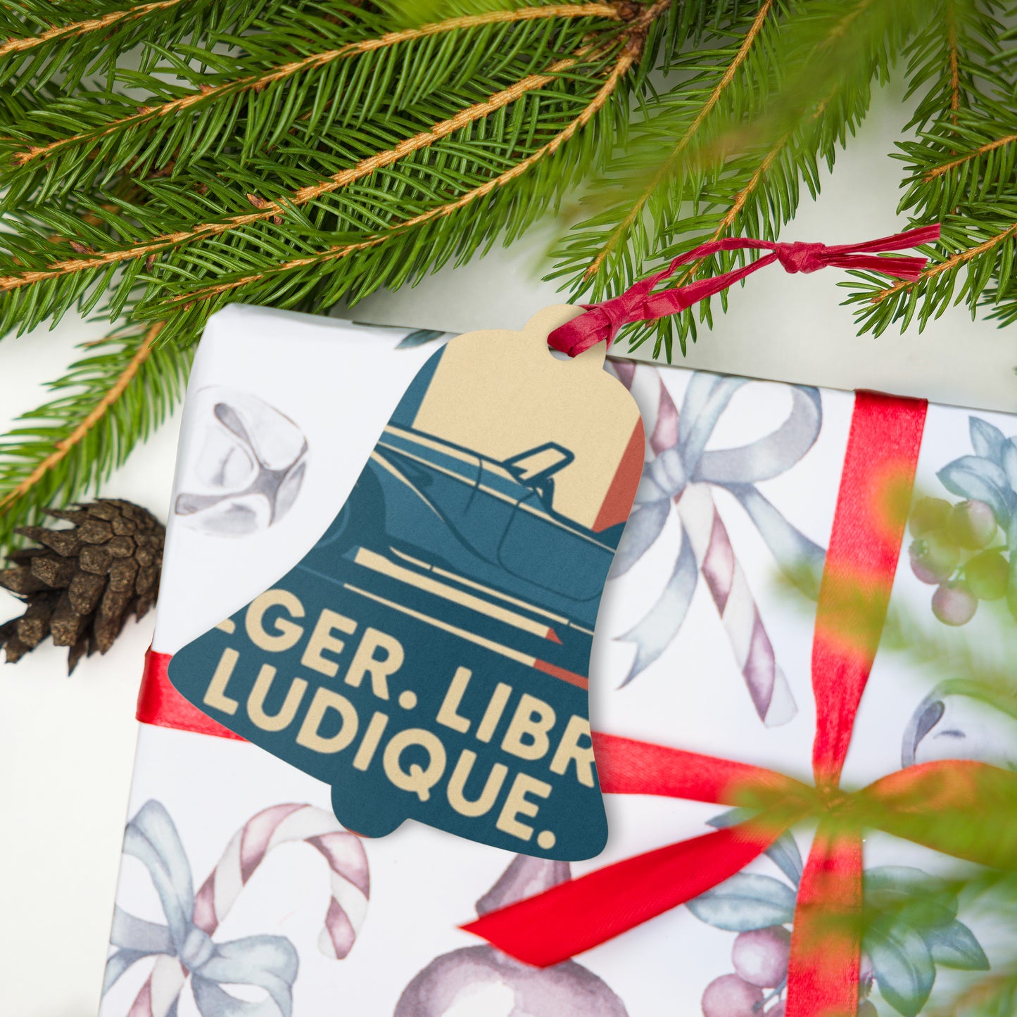 Houten (Kerst-)ornament – Burton Sportscar Retro Design