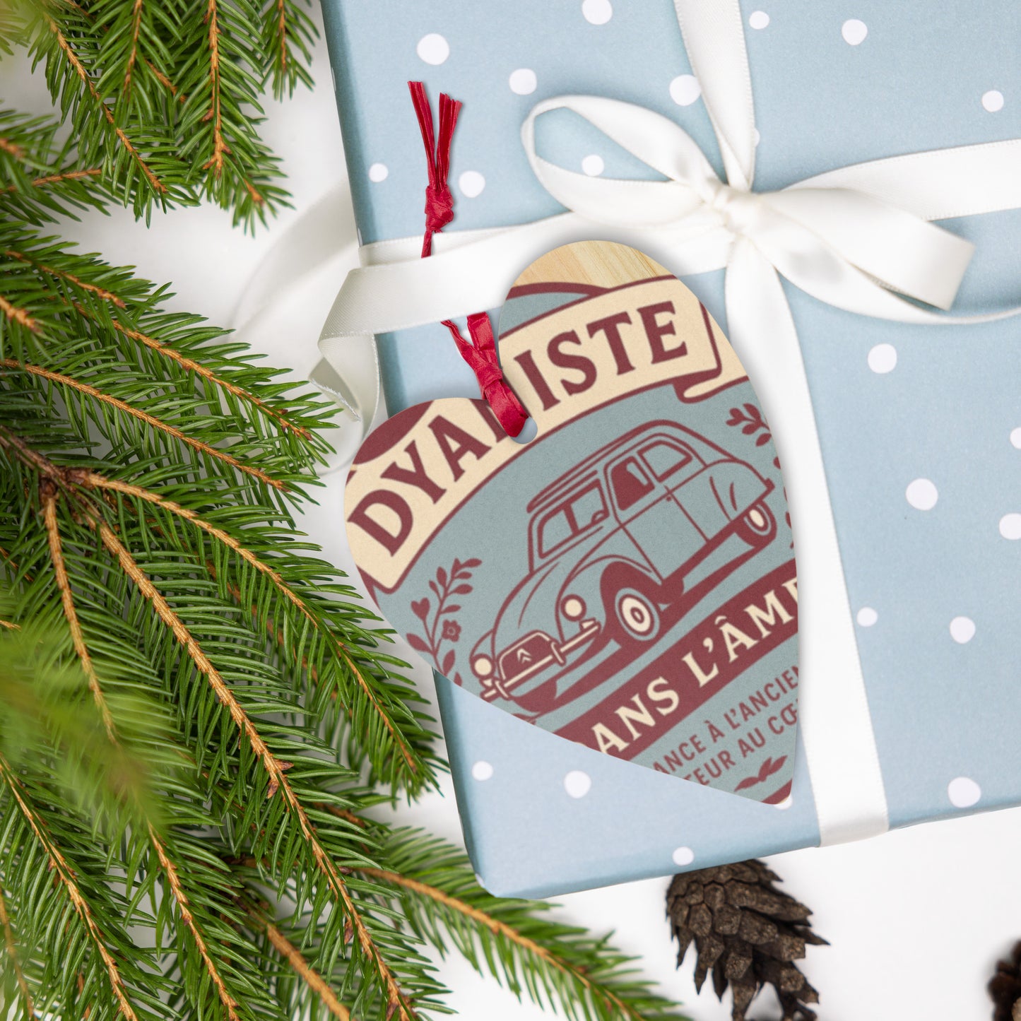 Houten (Kerst-)ornament – Citroën Dyane Retro Design