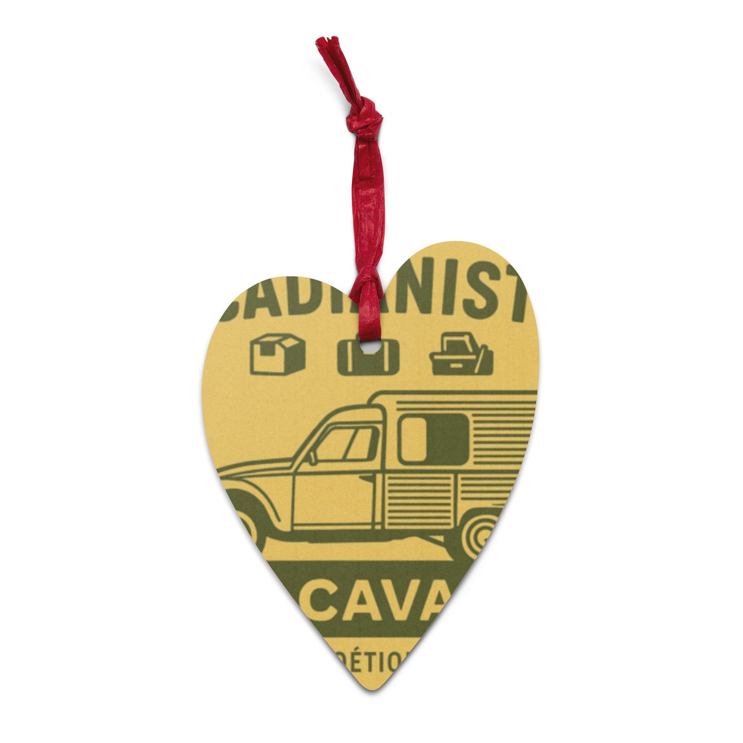 Houten (Kerst-)ornament – Citroën Acadiane Retro Design