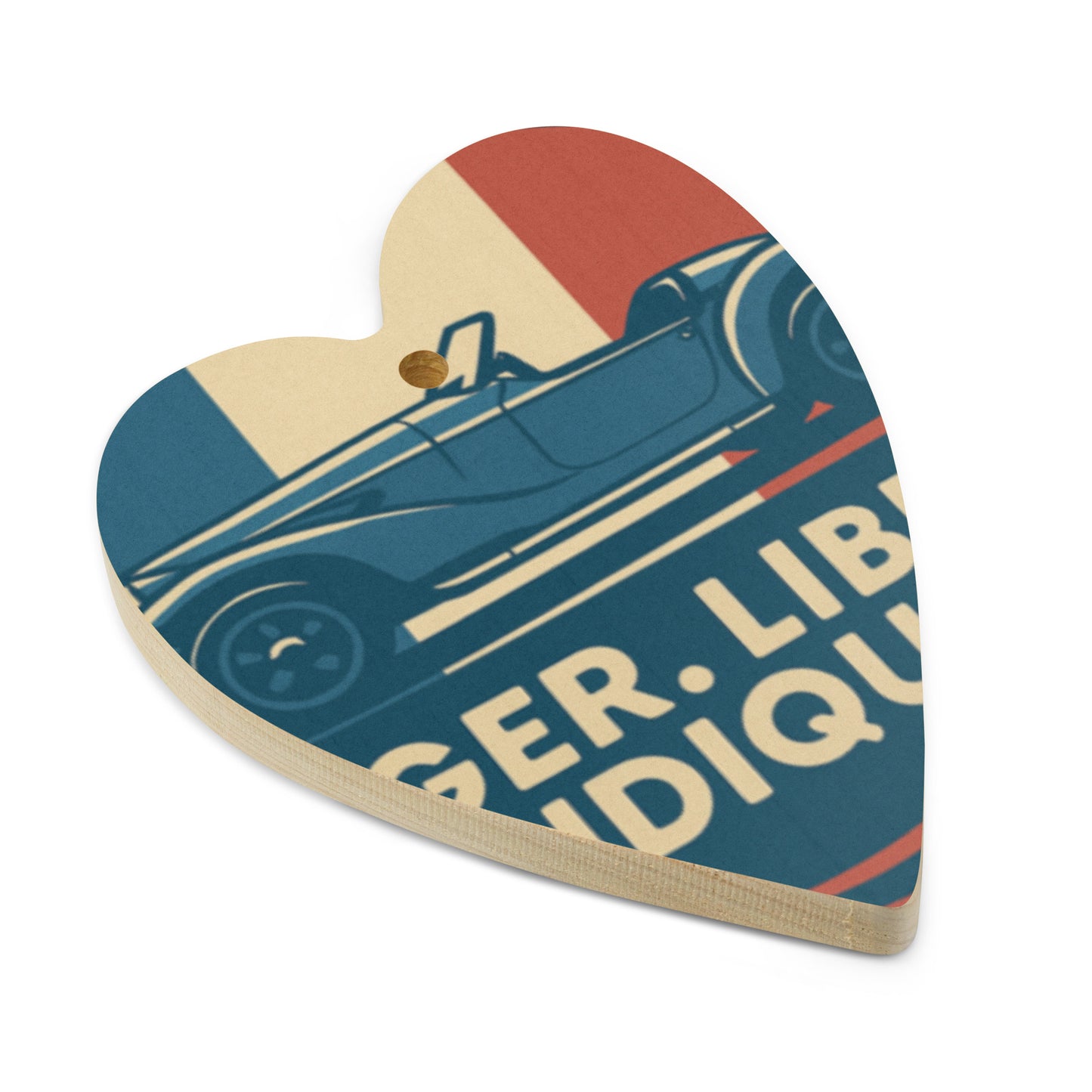 Houten (Kerst-)ornament – Burton Sportscar Retro Design