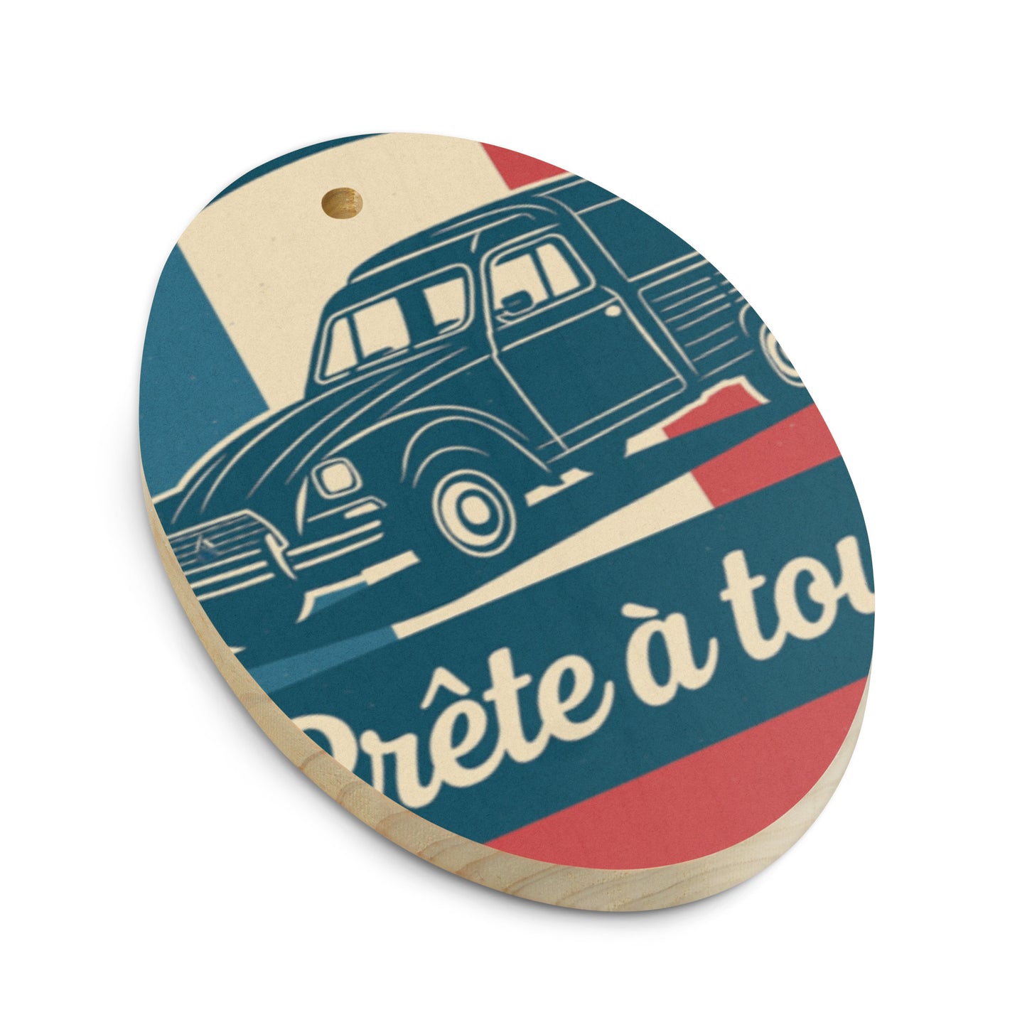 Houten (Kerst-)Ornament – Citroën Acadiane Retro Design