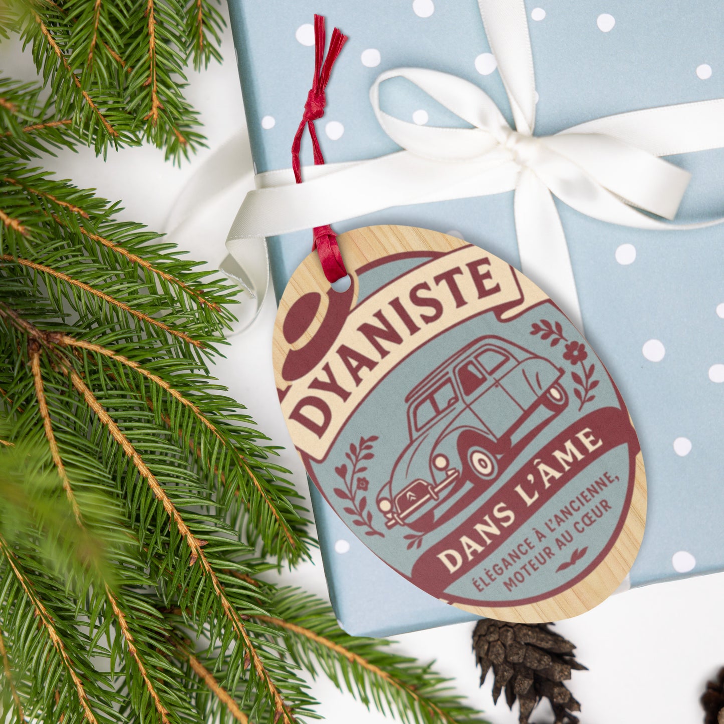 Houten (Kerst-)ornament – Citroën Dyane Retro Design