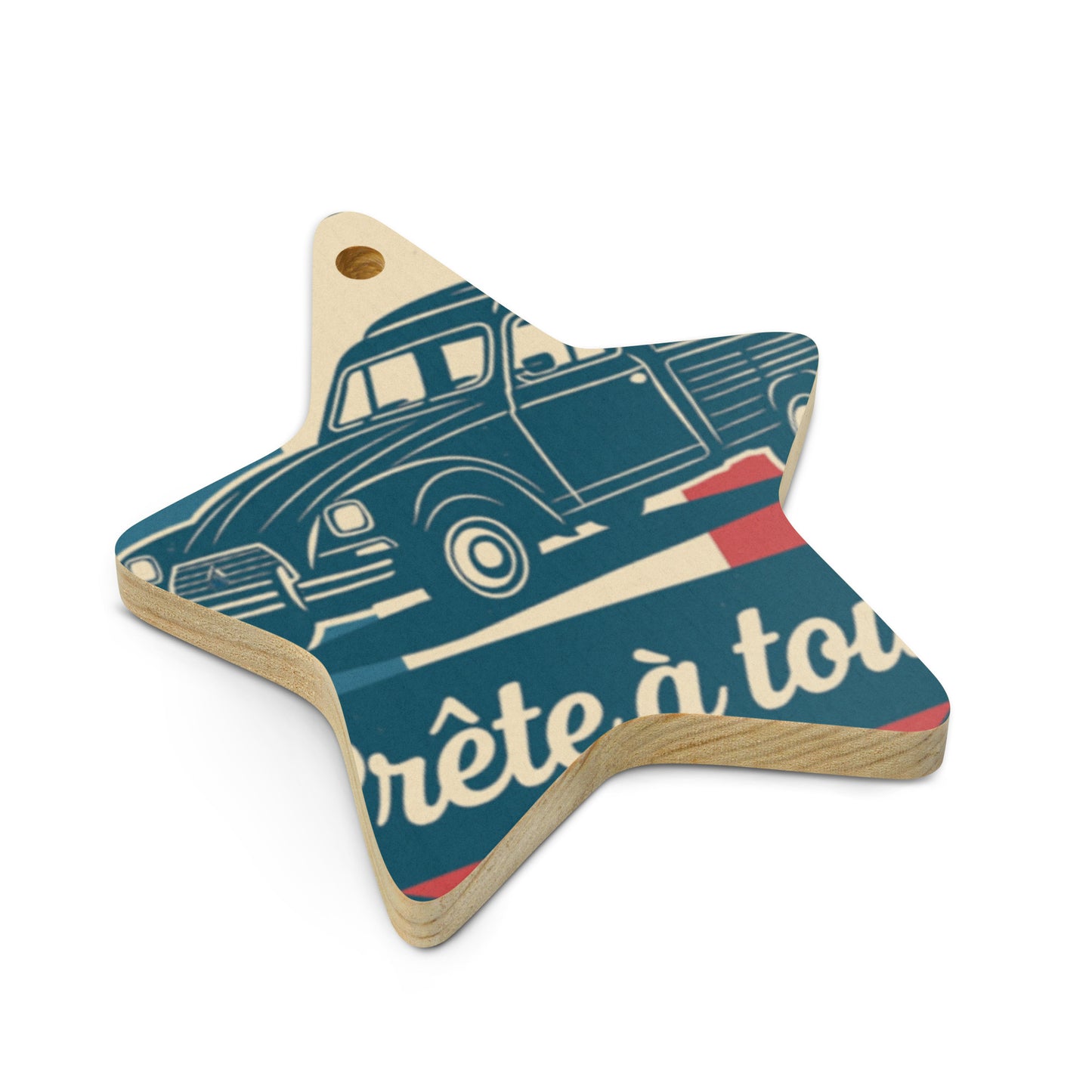 Houten (Kerst-)Ornament – Citroën Acadiane Retro Design