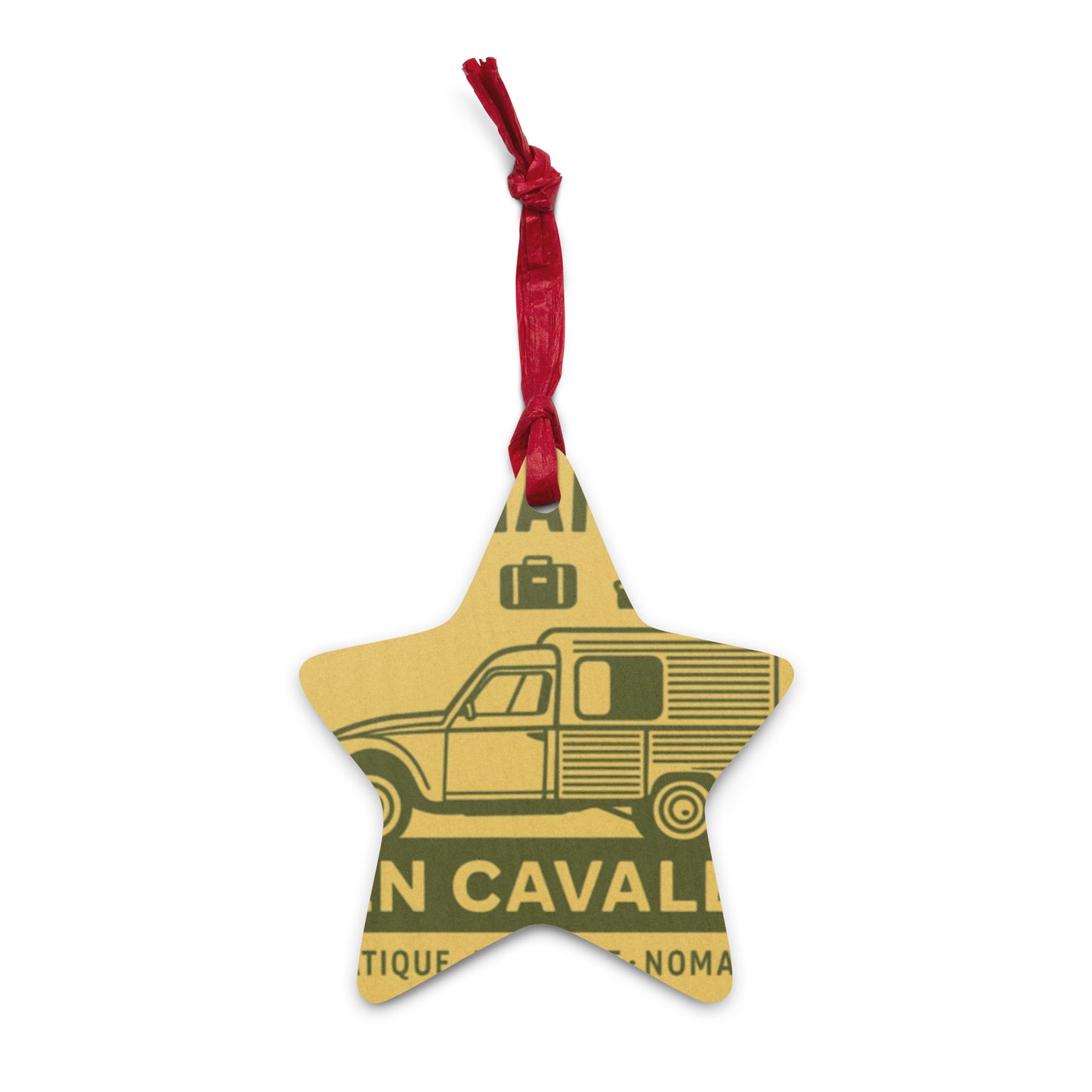 Houten (Kerst-)ornament – Citroën Acadiane Retro Design