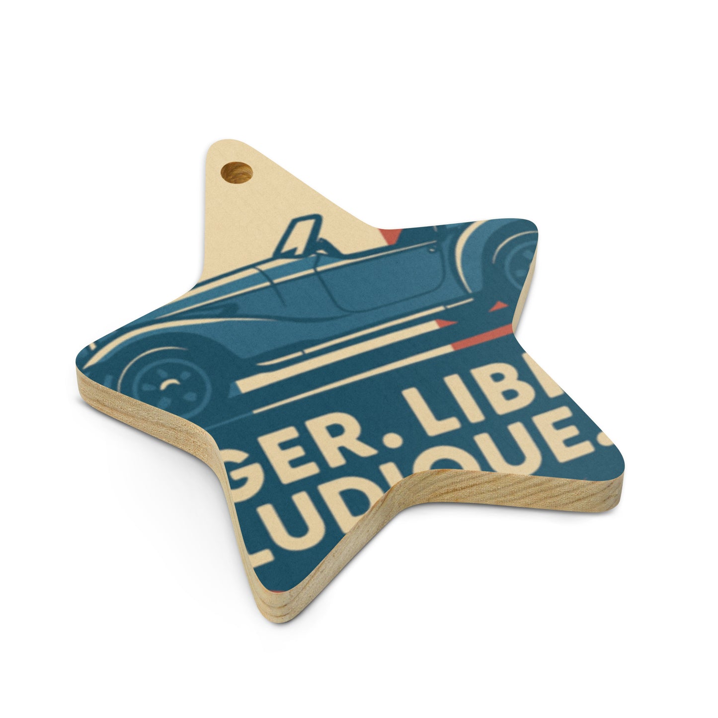 Houten (Kerst-)ornament – Burton Sportscar Retro Design