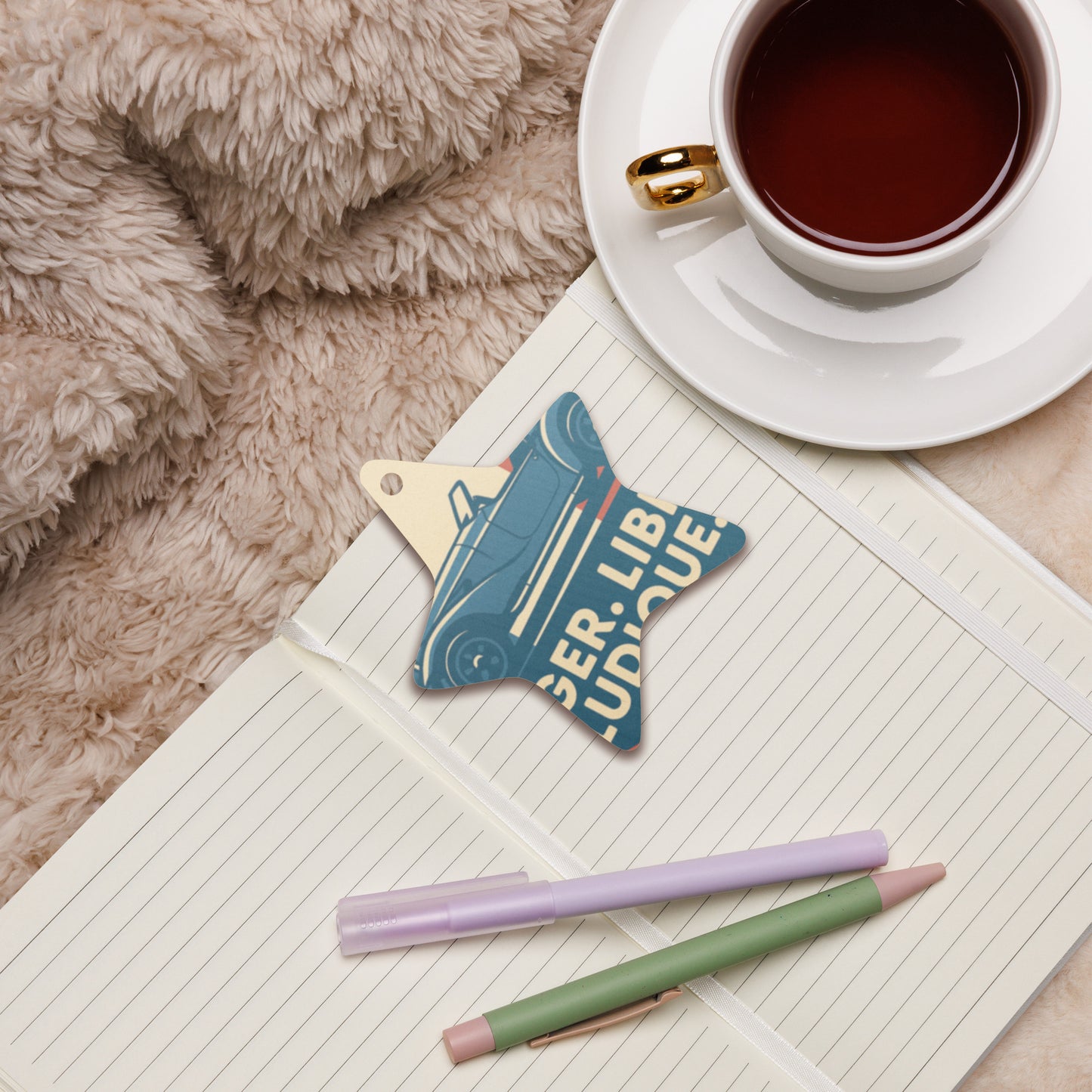 Houten (Kerst-)ornament – Burton Sportscar Retro Design