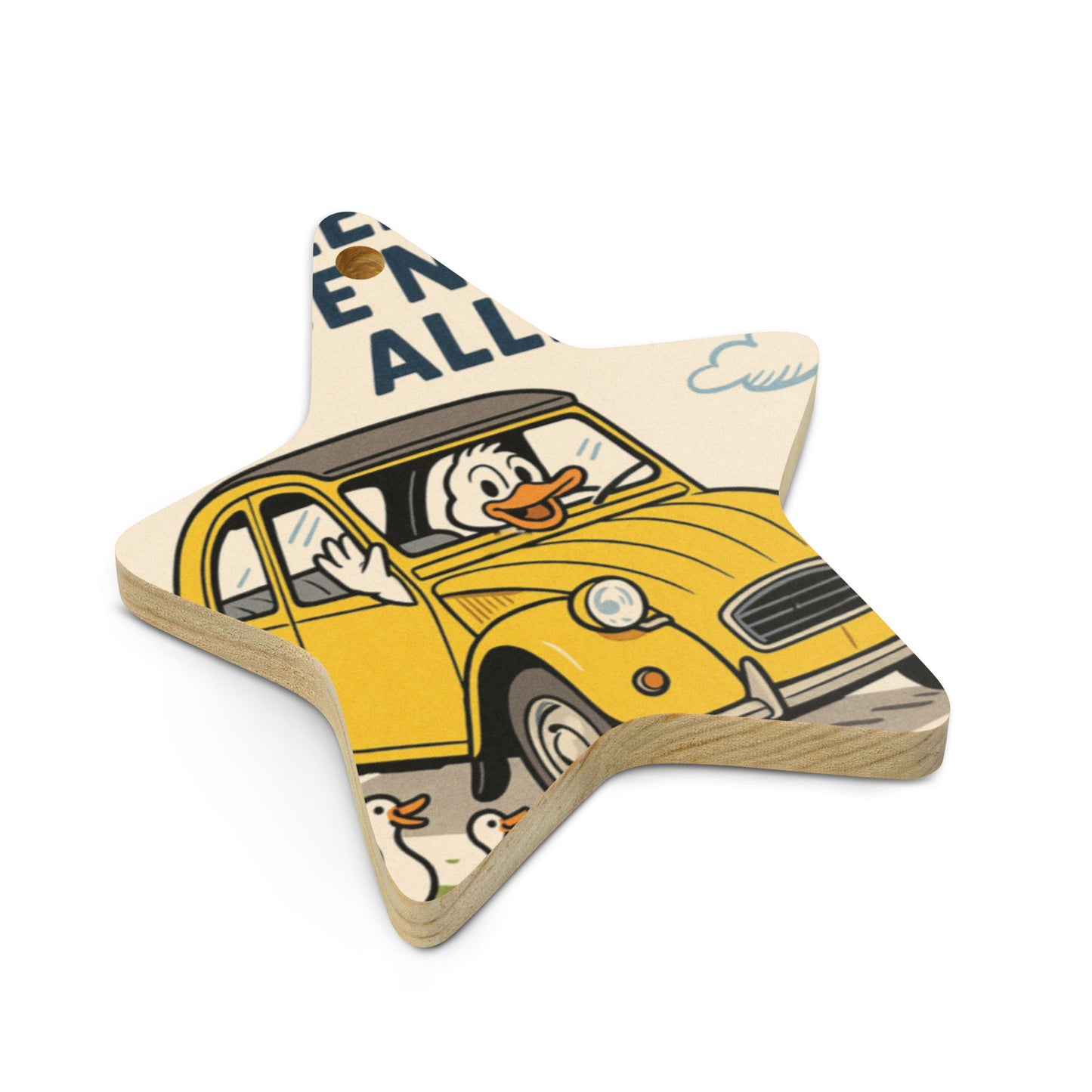 Houten Ornament "Eendje – Citroën 2CV"