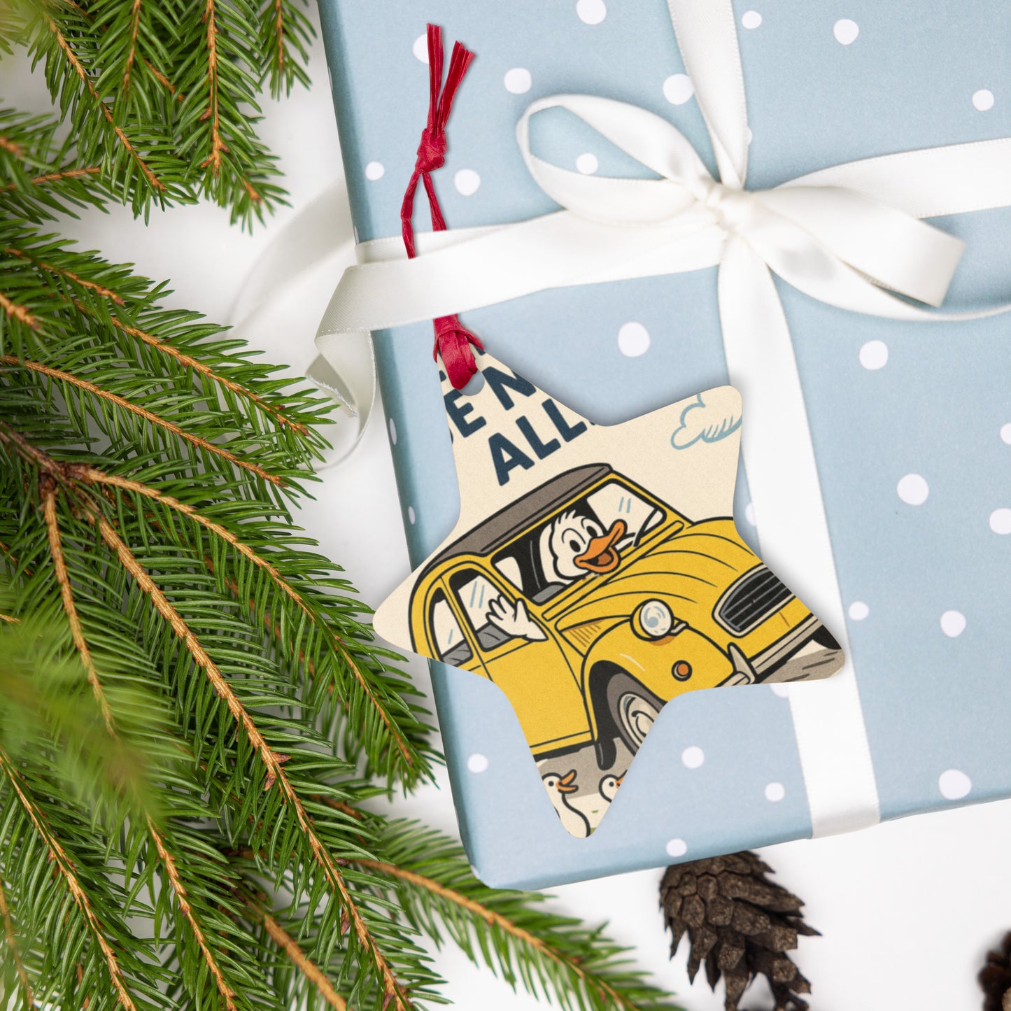 Houten Ornament "Eendje – Citroën 2CV"