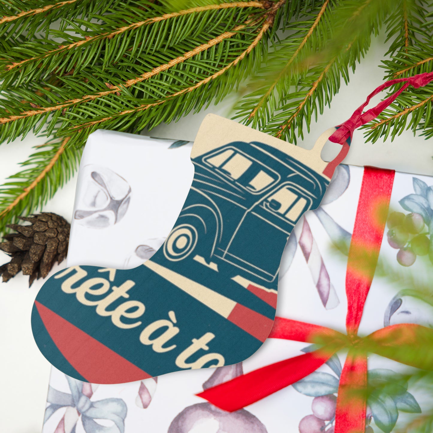 Houten (Kerst-)Ornament – Citroën Acadiane Retro Design