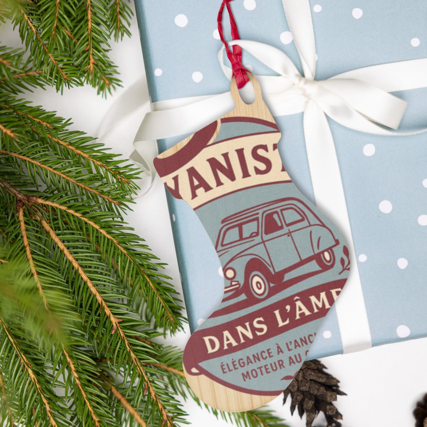 Houten (Kerst-)ornament – Citroën Dyane Retro Design