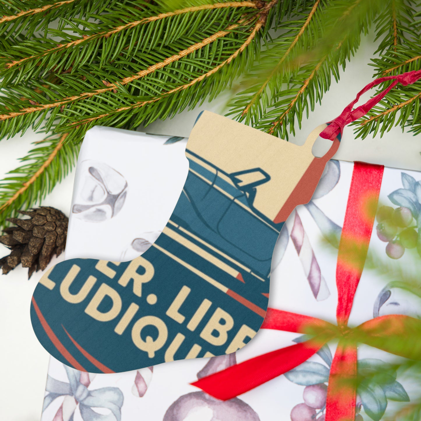 Houten (Kerst-)ornament – Burton Sportscar Retro Design