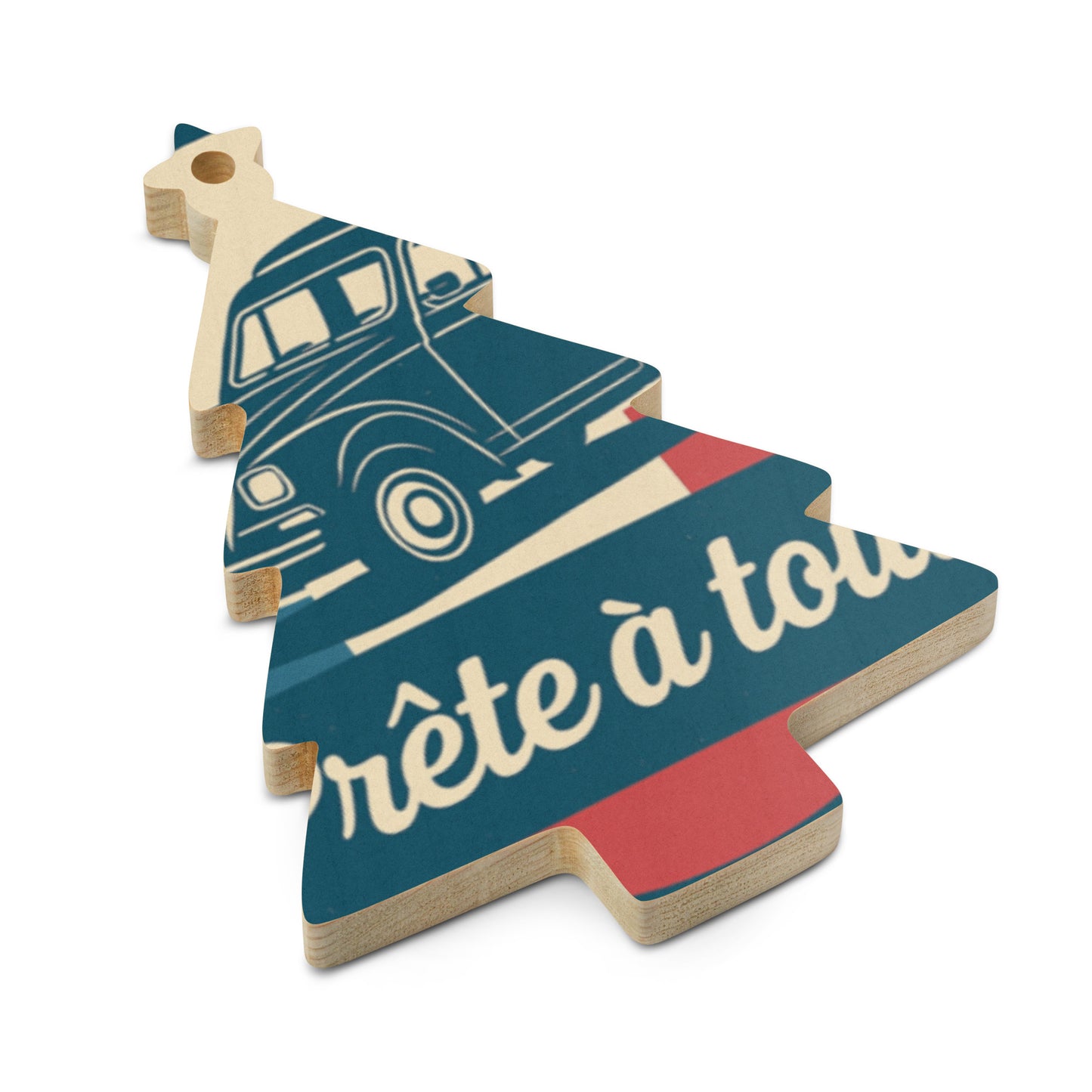 Houten (Kerst-)Ornament – Citroën Acadiane Retro Design