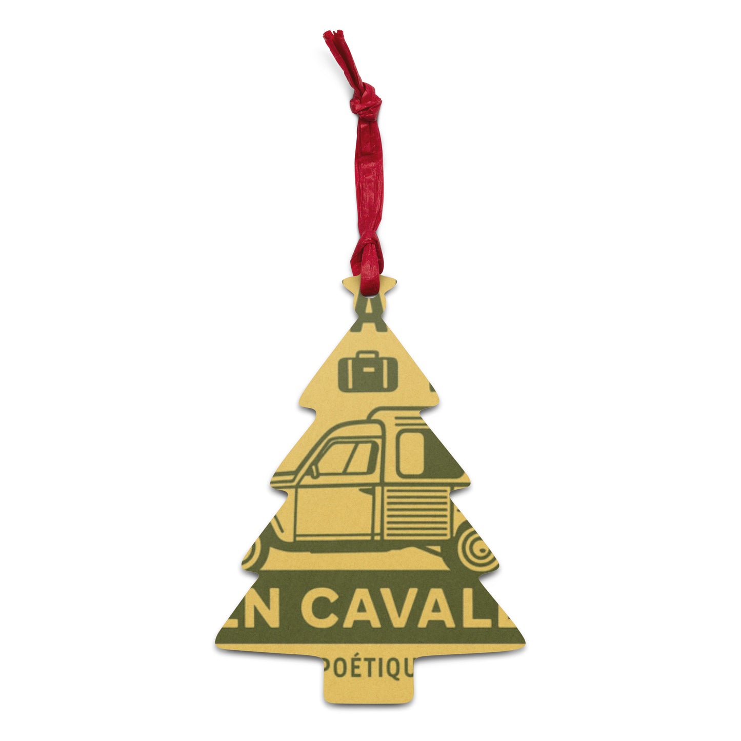 Houten (Kerst-)ornament – Citroën Acadiane Retro Design