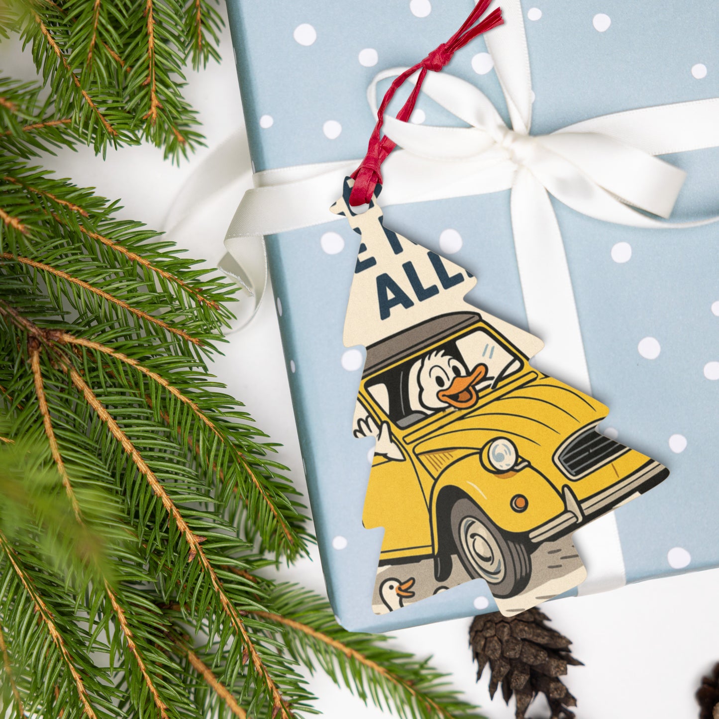 Houten Ornament "Eendje – Citroën 2CV"